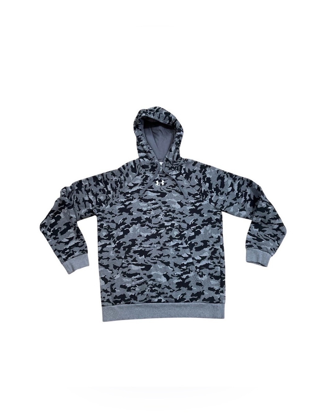 Under Armour Rival Fleece camo Hoodie Small NWOT Gray Black Pullover Sweatshirt